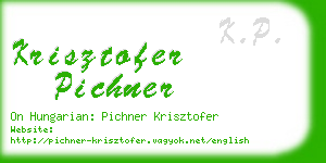 krisztofer pichner business card